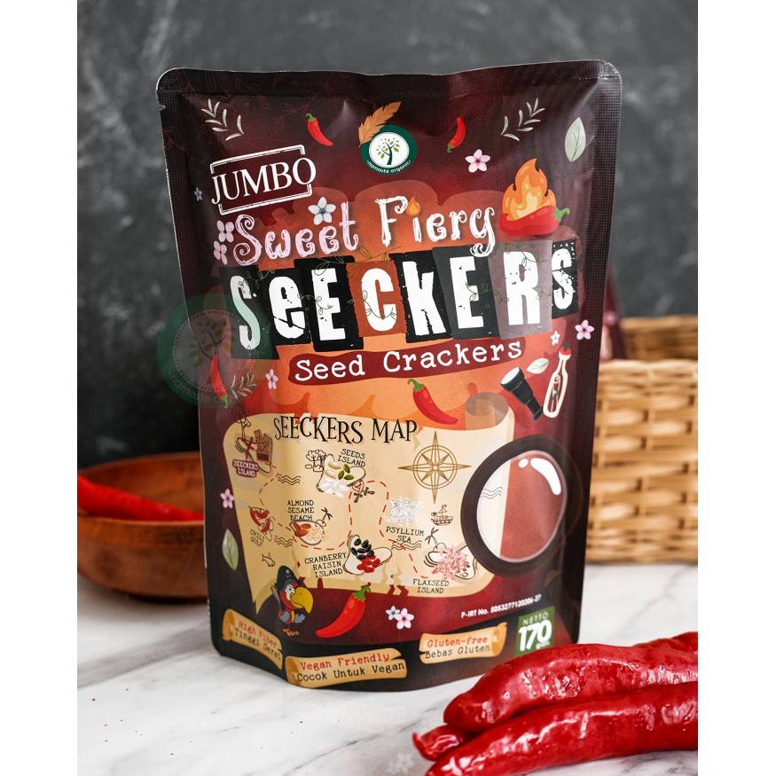 

LANGSUNG KIRIM JUMBO SEECKERS SEED CRACKERS - SWEET FIERY 170GR