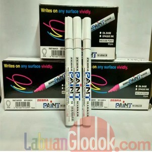 

Spidol Paint Marker Zebra Putih - Medium Point Isi 10 Pcs Putih