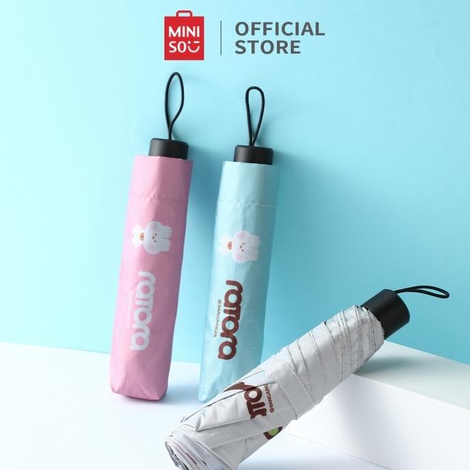 Miniso Ratora Payung Lipat Hujan Otomatis Anti UV Payung  .