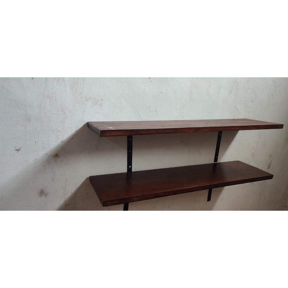 rak ambalan dinding minimalis buku susun serbaguna kayu kamar mandi