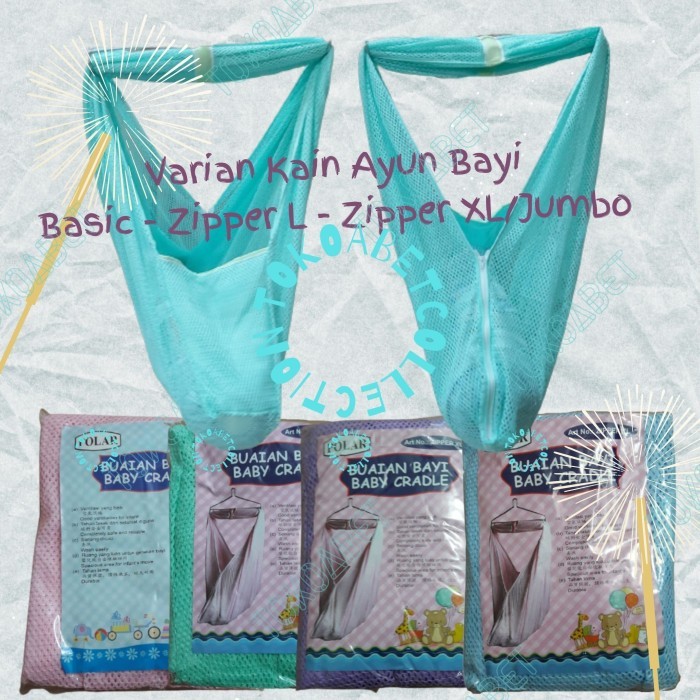 Ayunan Bayi Kain Ayun Perlengkapan Baby Variasi Basic Zipper Jumbo Diskon