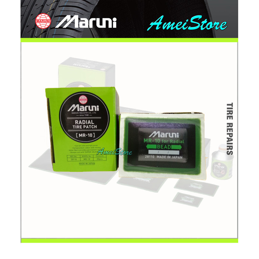 Maruni Radial Tire Patch MR 10 Box (isi 20 pcs) - Karet Tambal Tip top