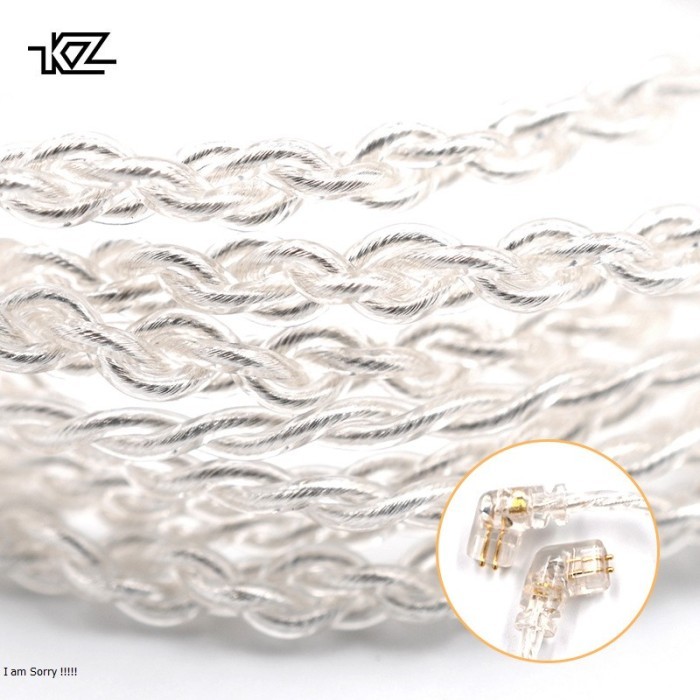 Kabel Cable Kz Upgrade Kz Silver Plated Cable With Mic Kz Zsn Pro X