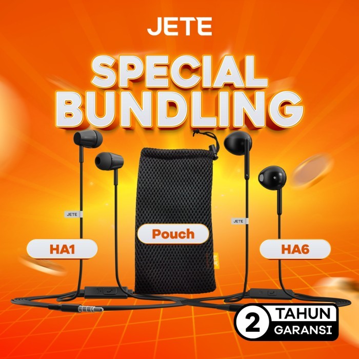 Bundling Headset Ha1 + Headset Jete Ha6 + Pouch