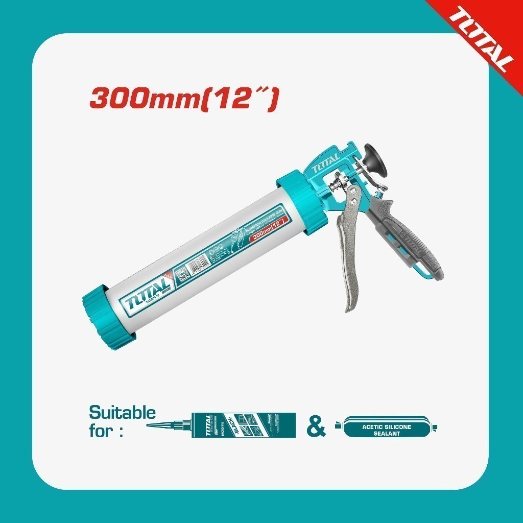 TOTAL Alat Press Silikon / Aluminum Caulking Gun THT20112