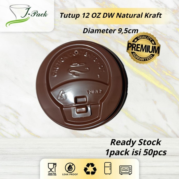 

Tutup Paper Cup Double Wall Natural Kraft Coklat-50Pcs