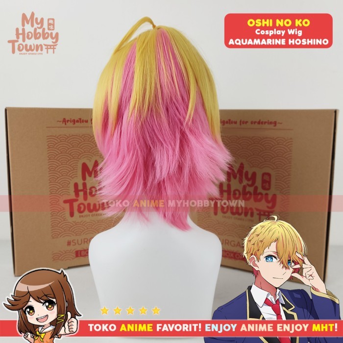 GRATIS ONGKIR Wig Cosplay Anime Oshi no Ko : Aquamarine Hoshino Rambut Palsu