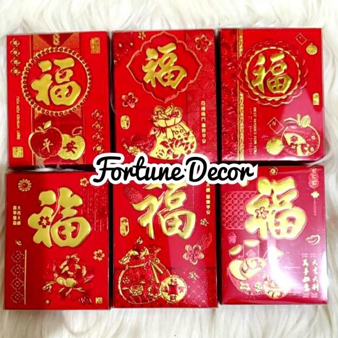 

populer] Angpao merah mini mika imlek kotak isi 25