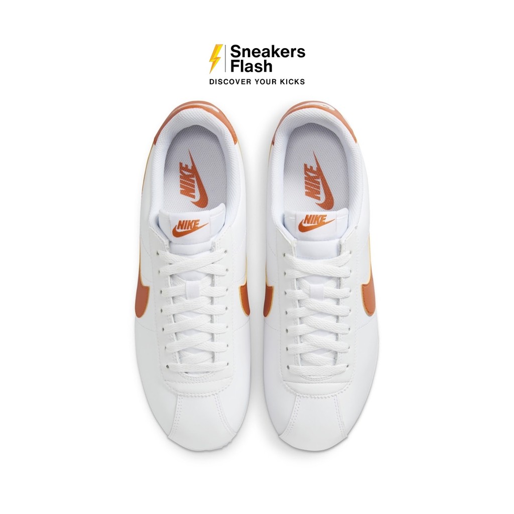 NIKE Cortez White Campfire Orange Sepatu Sneakers Pria - DM4044102 - Size 45