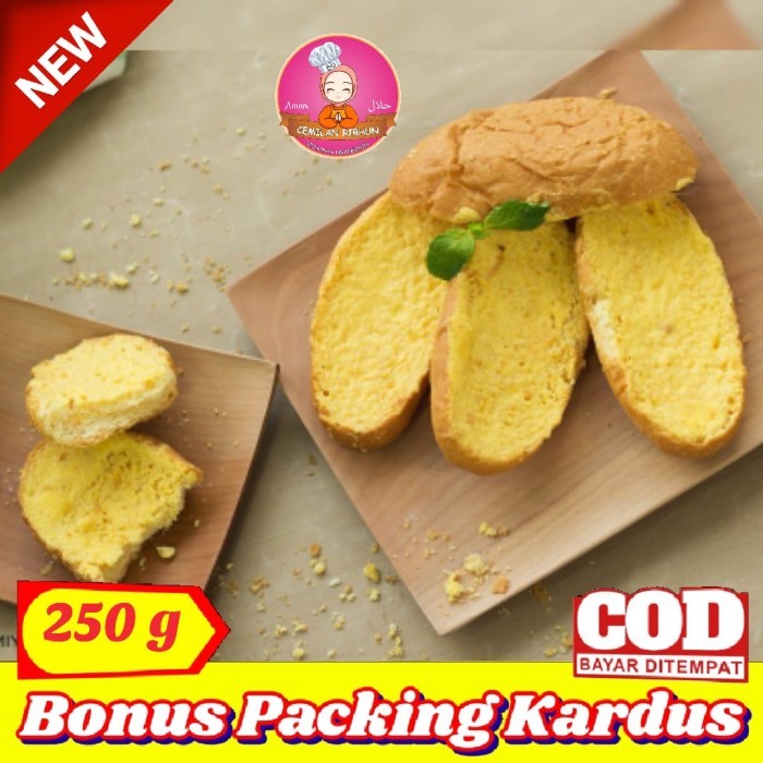 

Roti Bagelan Keju 250G Khas Bandung / Roti Kering Bagelen Vanila