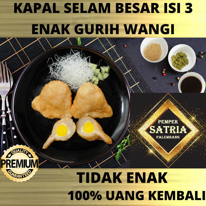 

Mpek Empek Pempek Satria Palembang Kapal Selam Telor Besar Frozen Beku TERLENGKAP