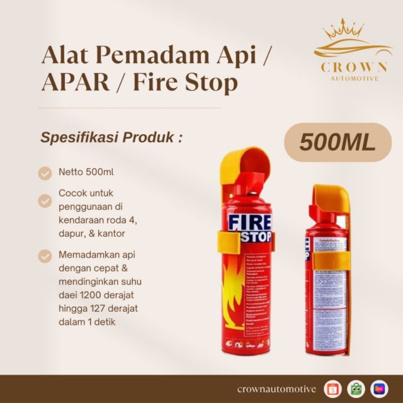 Gratis Ongkir Alat Pemadam Api Kebakaran Ringan / Pemadam Api Mobil / Apar Mobil