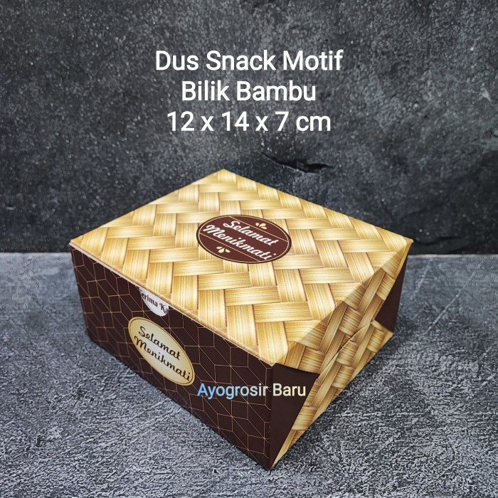 Dus Snack 12x14 Bilik Bambu isi 100 pcs GS Motif Box Kue
