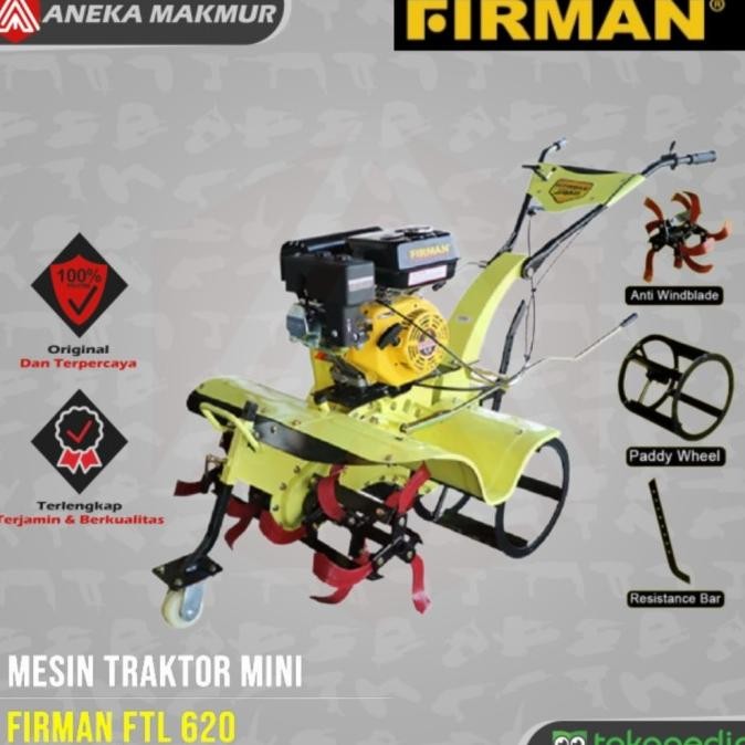 FIRMAN MESIN BAJAK MINI FTL 620 SAWAH BASAH KERING CULTIVATOR FTL620 ORIGINAL DAN TERPERCAYA