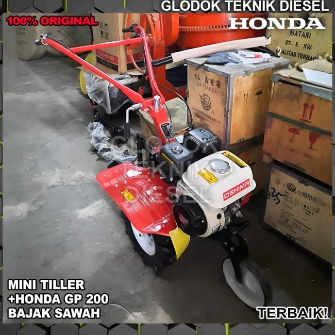 MESIN TRAKTOR BAJAK SAWAH + HONDA GASOLINE ENGINE 900 - 1150 MM MINI POWER TILLER HONDA GP 200 BENSI