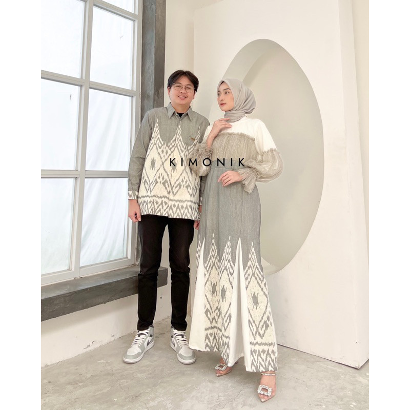 PROMO RAMADHAN KIMONIK BAJU TENUN RAHAYU AKASIA (DRESS DAN KEMEJA / COUPLE)