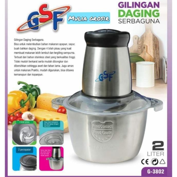 NEW Food Chopper Stainless Gsf Chopper Gsf