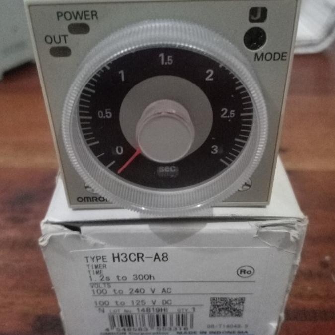 TERBARU - timer H3CR-A8 100-240VAC omron / H3CR A8 omron asli