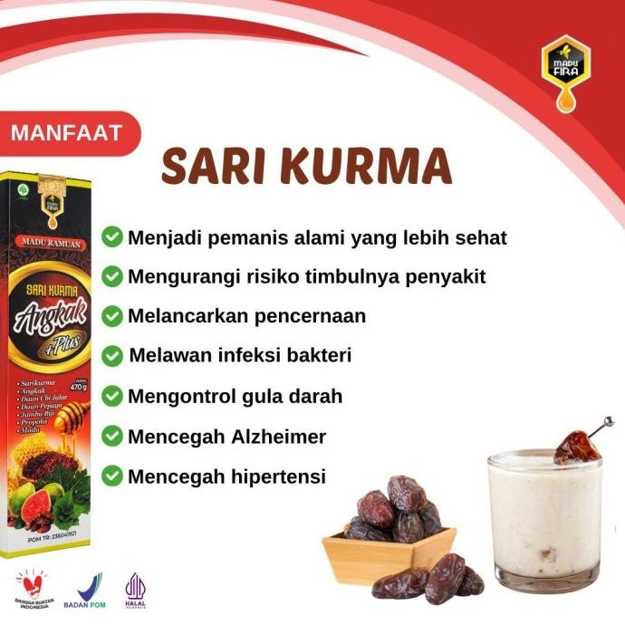 

Baru Sari Kurma Madu Angkak Plus Propolis 470Gr Herbal Demam Tipes Anemia Menaikan Trombosit Ampuh Asli Original