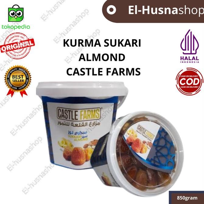 

Baru Kurma Sukari Almond Castle Farms 850Gr Sukkari Mixed Almond Original