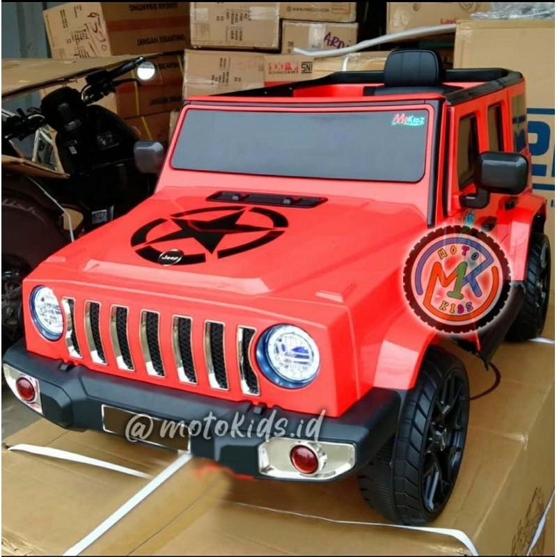 Mobil Aki Anak Jeep Rubicon Army Jeep 718 Motokids Mobil Mobilan Aki Limited
