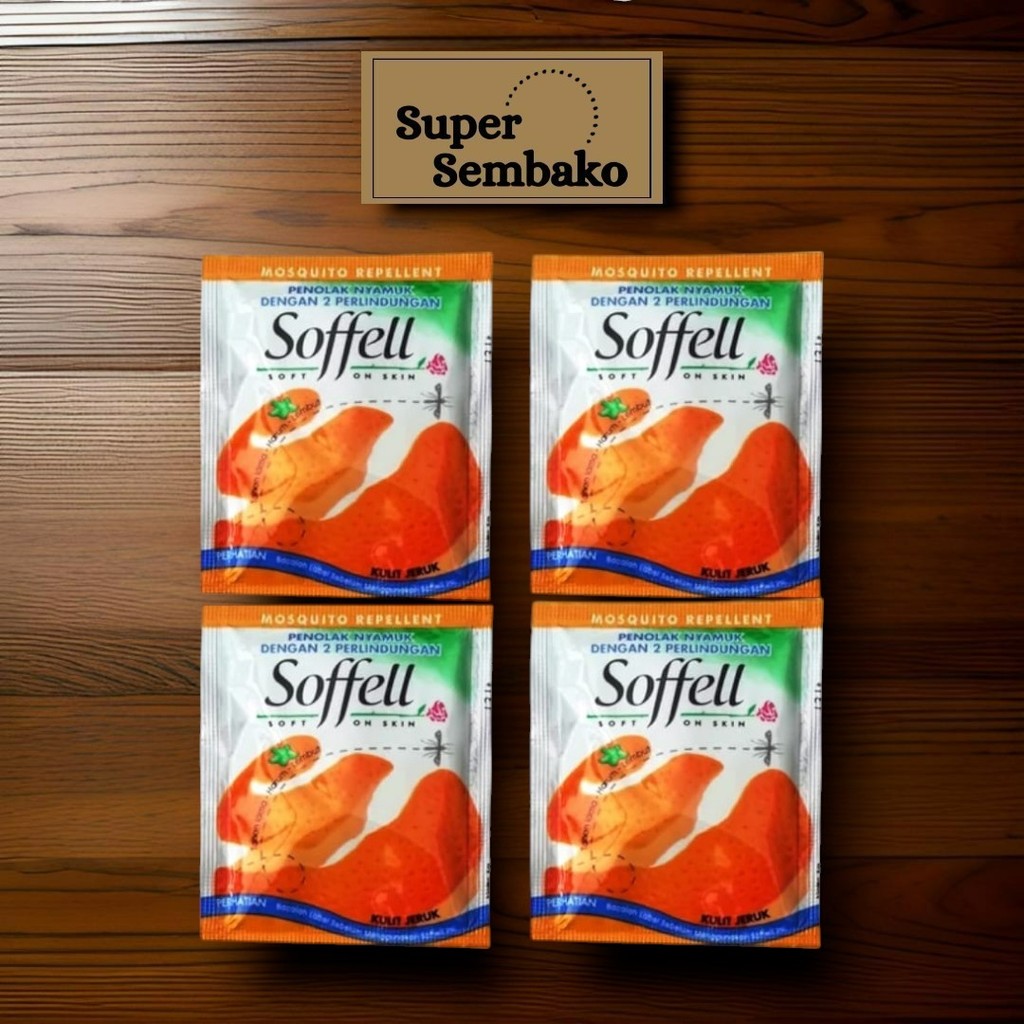 LOTION / LOSION SOFFELL / SOFEL ANTI NYAMUK WANGI KULIT JERUK 6g RENCENG ISI 12 SACHET