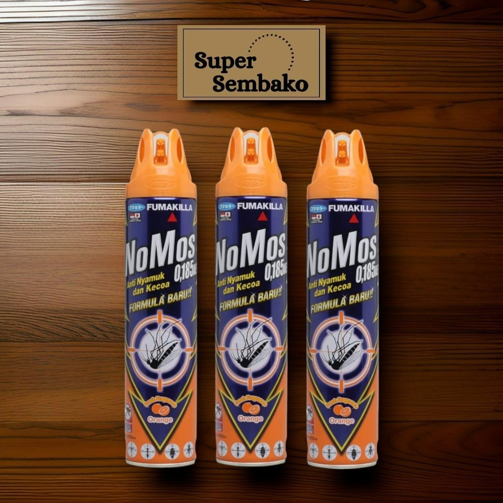 OBAT NYAMUK SEMPROT NOMOS FUMAKILLA WANGI JERUK BOTOL 600ml