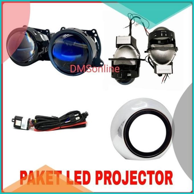 Led Projector 120W Dakar Carbon Blue Lens Autovision, Projector mobil