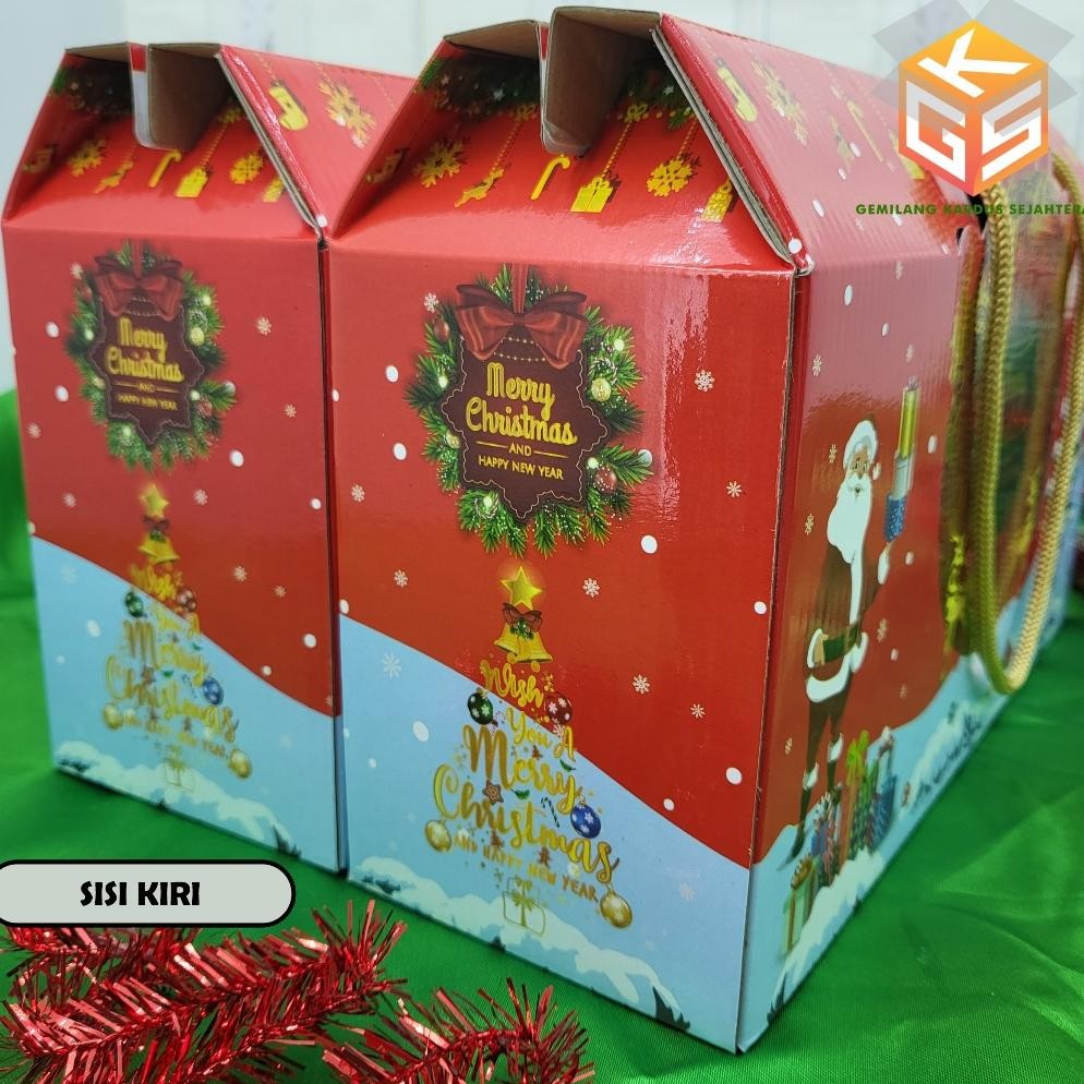 

BR - 10pcs Gable Box Natal [FREE HANG TAG] | Ukuran 3 Toples Jar 800ml | Ukuran 6 Toples Jar 250ml | Box Hampers Christmas | Box Natal TERLARIS