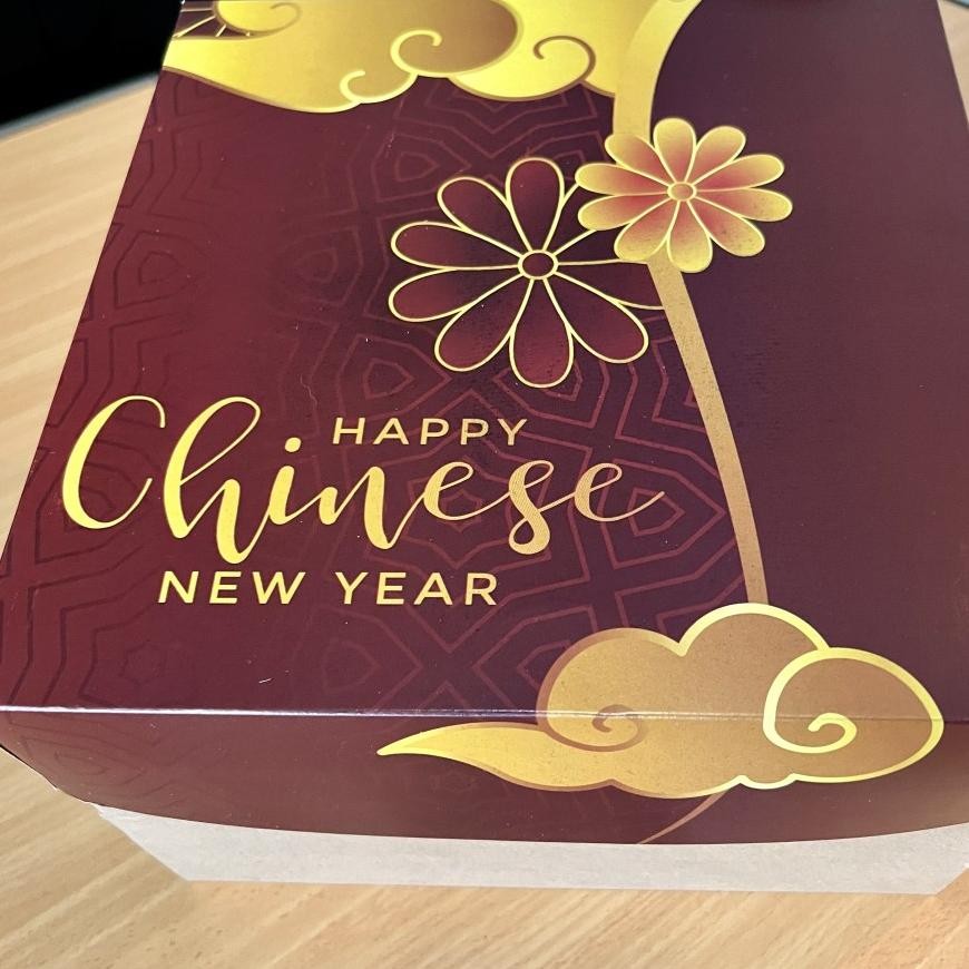 

BR - (5 Pcs) dus box cake imlek cny 25x25 kotak kue tempat roti lapis legit packaging hampers parsel imlek chinese new year TERLARIS