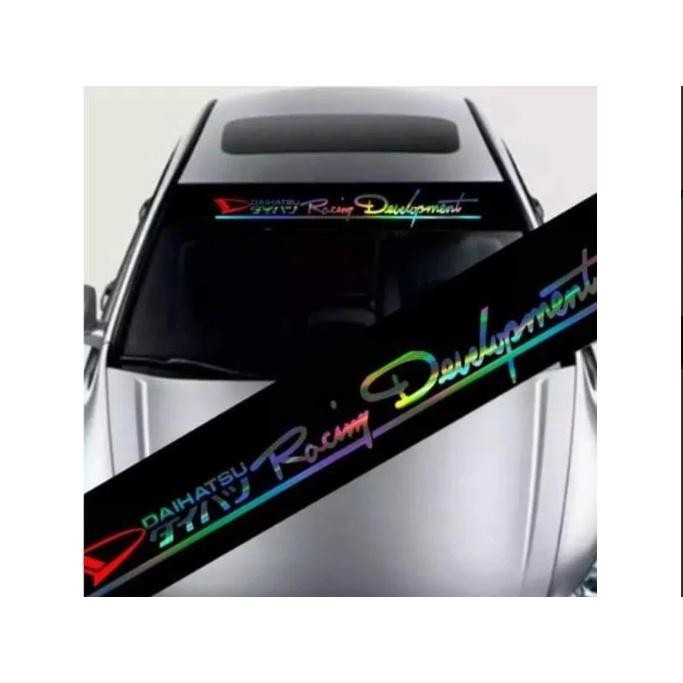 Stiker Kaca Depan Mobil Daihatsu Racing Development Stiker Mobil Daihatsu Ayla Sigra Xenia Sirion Gr