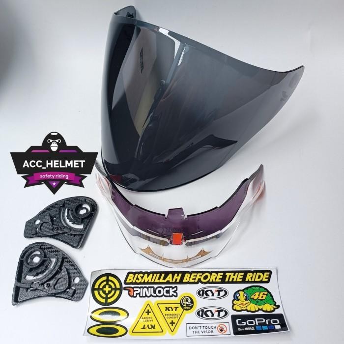 PAKET GANTENG | VISOR + SPOILER KYT GALAXY, DJ MARU, INK CENTRO