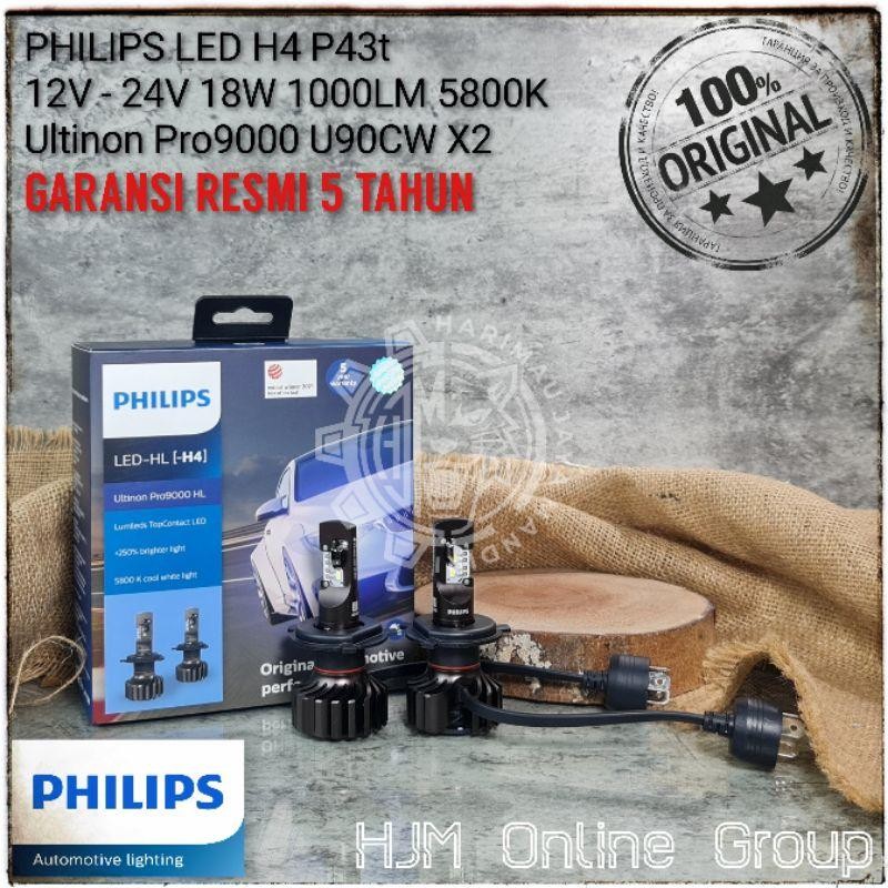 Bohlam Lampu Philips Ultinon Pro9000 Led H4 12V - 24V 18W 5800K 1000Lm