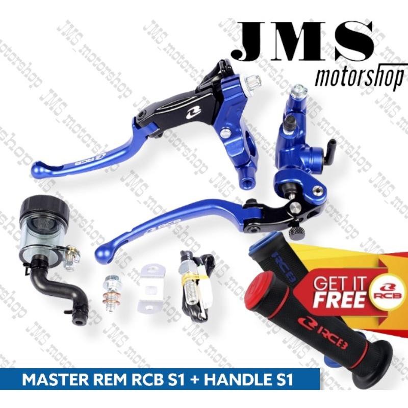 ( Bisa Cod ) Master Rem Rcb S1 Kiri Kanan Warna Blue Master Rem Rcb S1 + Handle Kopling S1 Rcb Forge