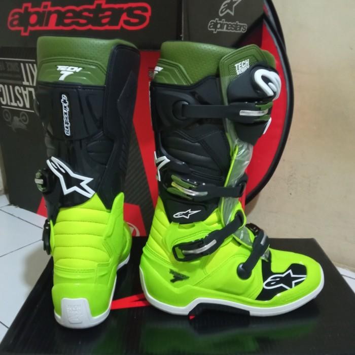 SEPATU ALPINESTARS TECH 7 BLACK YELLOW FLOU BOOTS ALPINESTARS TECH 7