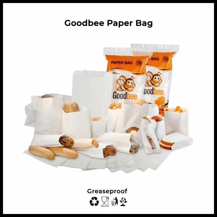 

HOT DEAL PAPER BAG - KODE 19 - GREASEPROOF - KANTONG KERTAS KENTANG ROTI 100PCS !!
