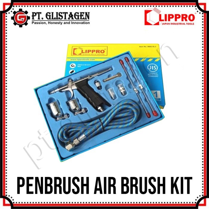 

TERBARU Lippro 9882-SL3 Air Brush Set Pen Brush Kit Penbrush Pen brush Pistol Airbrush Set Gun Lukis