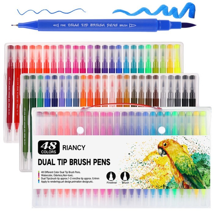 

TERBARU NB 48/100 Colors Double-headed Marker Pen Art Brush Watercolor Dual BISA GOSEND!