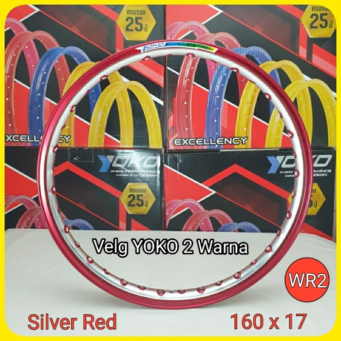 VELG ALUMUNIUM TWOTONE RING 17 YOKO (WR) KILAP