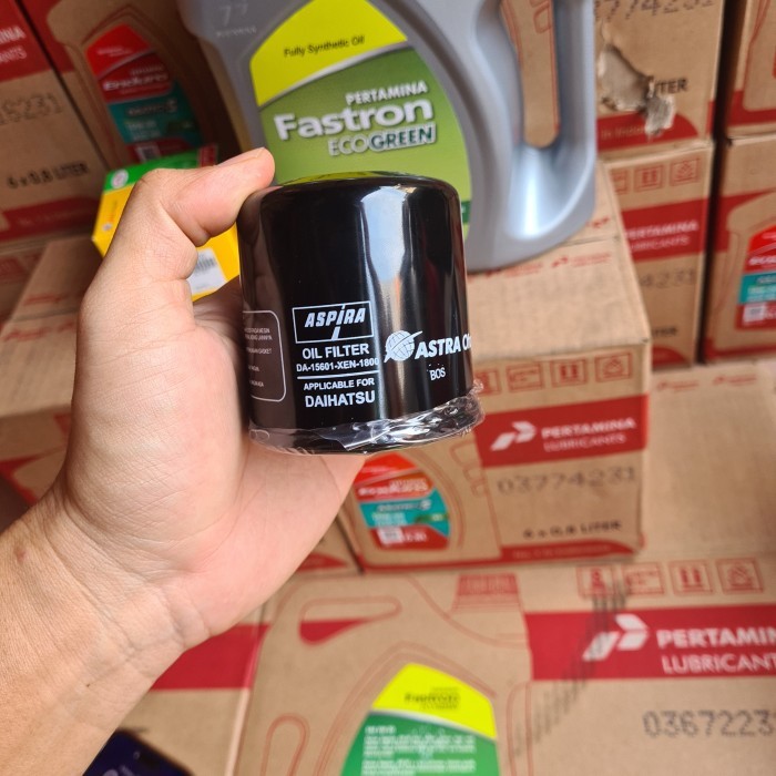 PAKET GANTI OLI FILTER AYLA,SIGRA FASTRON ECO GREEN SAE 0W-20 3,5 L