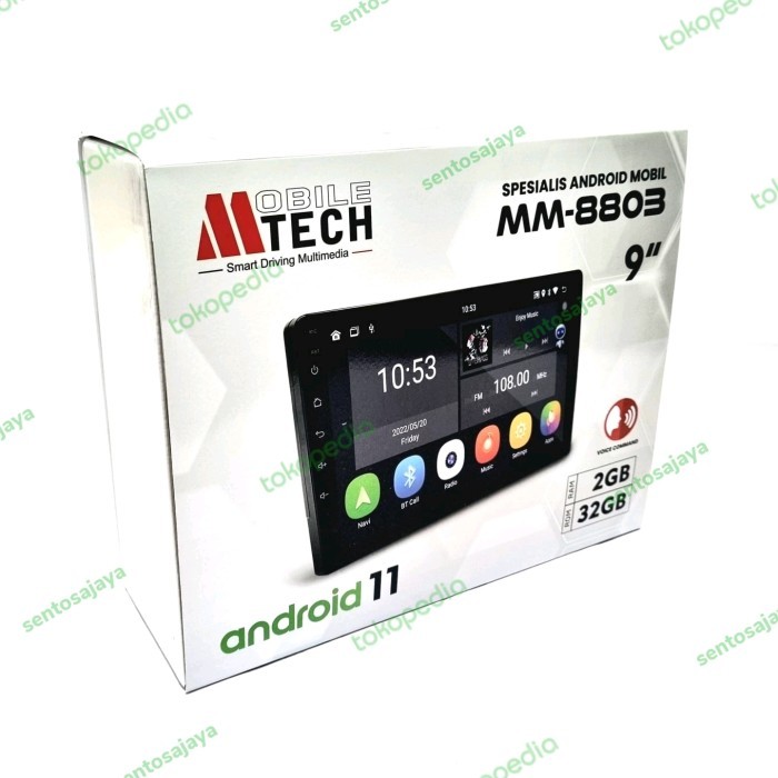 HEAD UNIT ANDROID 9 INCH MTECH MM-8803 RAM 2GB+32GB