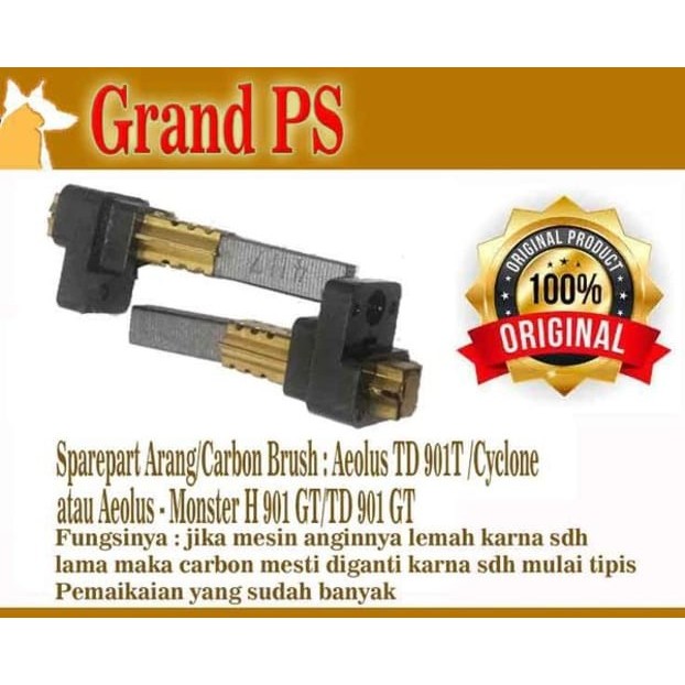 TERBARU Aeolus Carbon brush Arang untuk Cyclone TD 901T atau monster td901 GT HOT SALE