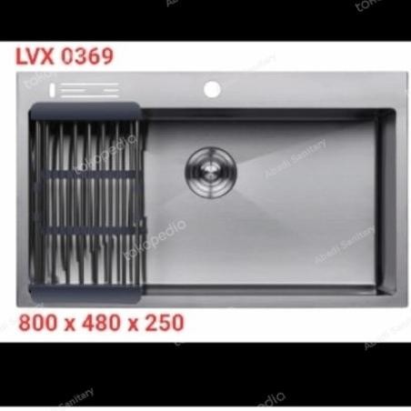 kitchen sink stainless 304 lavenia LVX 0369 Bak Cuci Piring Undermount SA