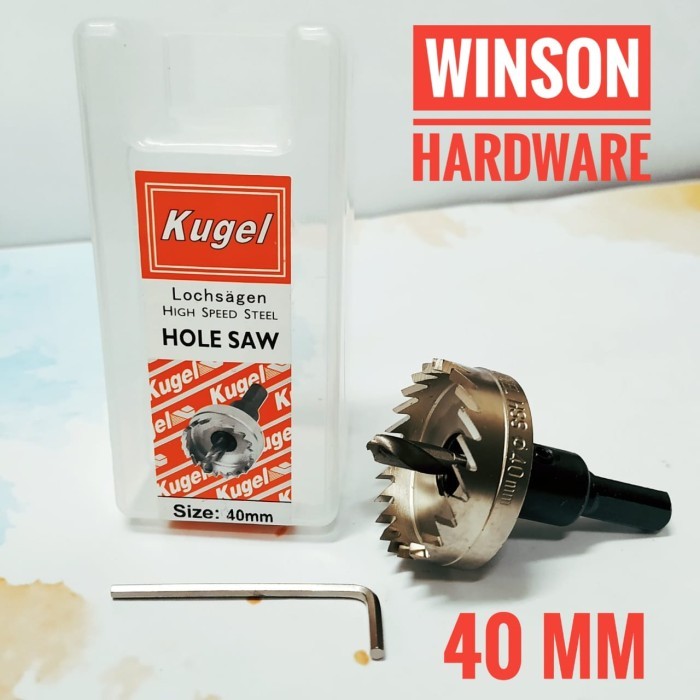 PROMO Holesaw Besi HSS 40mm Kugel Hole saw Mata Bor Besi 40 mm