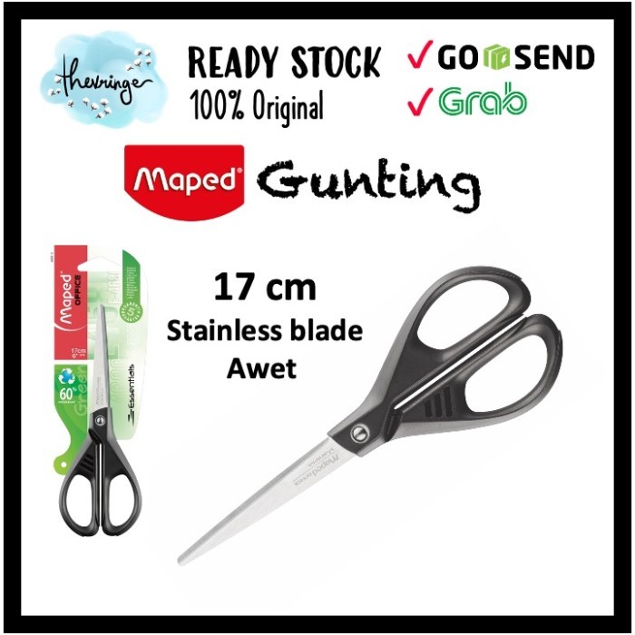 

Maped Gunting Essential Scissors Stainless Steel Blade