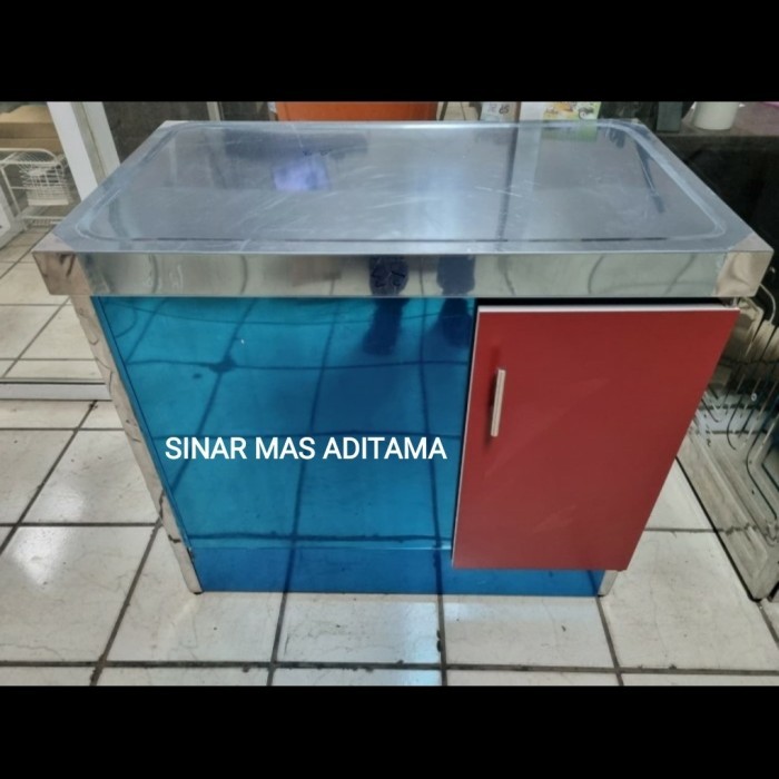 TERBARU Kitchen Set Stainless ROYAL 3 N uk 87,553,579,5 Meja Kompor Lemari