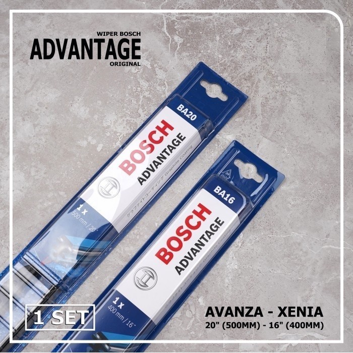 

Wiper Bosch Frameless Mobil Xenia Lama Clear Advantage 20" - 16