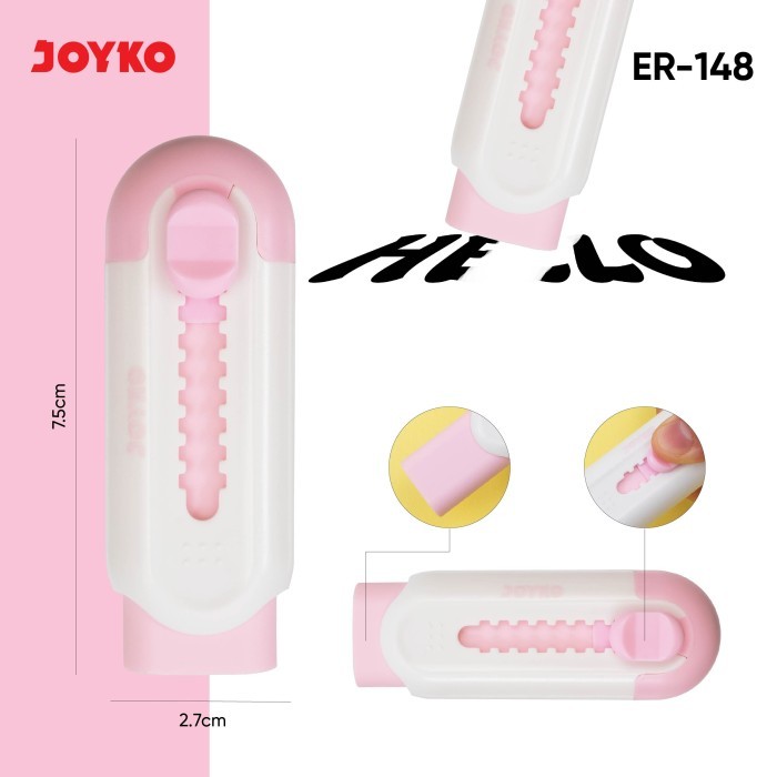 

Joyko Sliding Eraser Mechanical / Penghapus Mekanik Joyko Ujian Panjang Anak Er-148