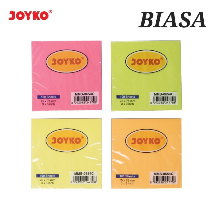 

Joyko Memo Stick 8Cm Sticky Notes Kertas Memo Joyko Pastel Tempel