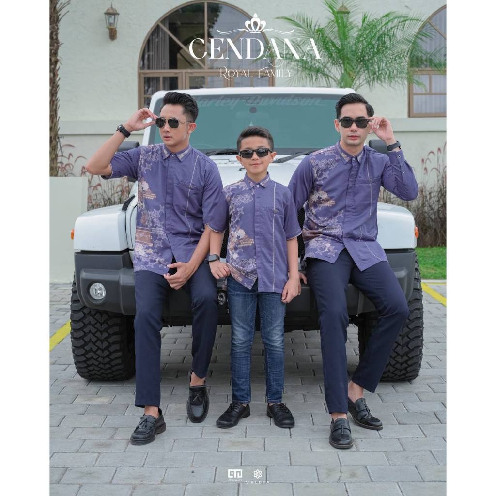 [READY] Sarimbit Famset Cendana Royal Family Sapphire By Ahzarayy x Valdya Gamis Koko Keluarga